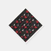 Poker, der Kartensymbole abspielt. Serviette (Ecke)