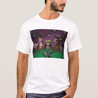 Poker, der Tier-Shirt spielt T-Shirt
