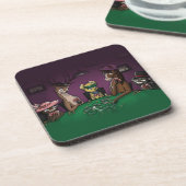 Poker, der Tiere spielt Getränkeuntersetzer (Linke Seite)