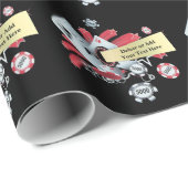 Poker des spielenden Kasinos bricht Geschenkpapier (Rolleneckpunkt)