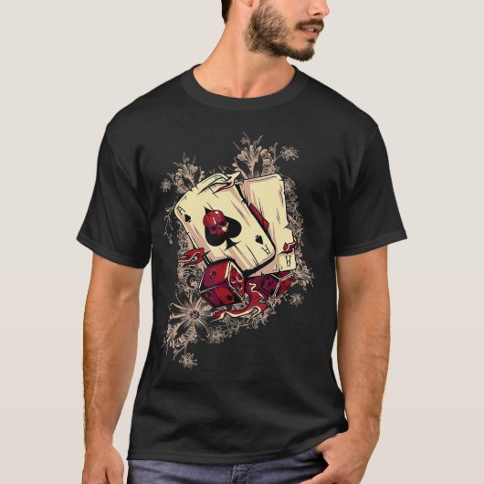 Poker-Design-Pocket-Verbindung von Aces T-Shirt (Vorderseite)