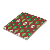 Poker Diamond Bull Terrier Fliese (Seite)