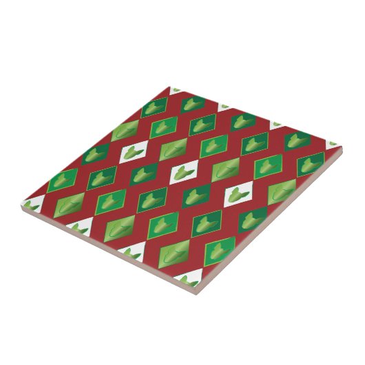 Poker Diamond Bull Terrier Fliese (Seite)