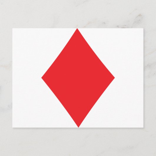 Poker Diamond Card Anzug spielen Postkarte (Vorderseite)