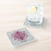 Poker Diamonds Glasuntersetzer (Schrägansicht)