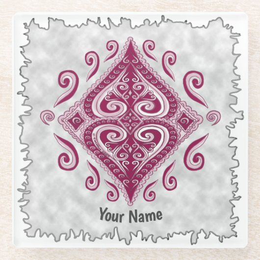 Poker Diamonds Glasuntersetzer (Vorderseite)