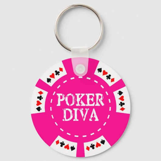 POKER DIVA POKER CHIP SCHLÜSSELANHÄNGER (Vorderseite)