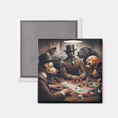 Poker Dogs Magnet (Vorderseite/Rückseite)