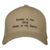 Poker Donkey, Embroidered Cap Bestickte Baseballkappe (Vorderseite)