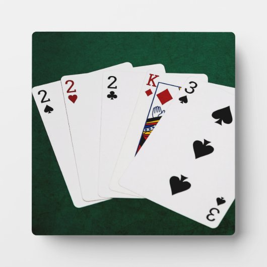 Poker - drei von einer Art - zwei Fotoplatte (Vorderseite)