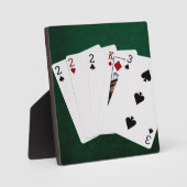 Poker - drei von einer Art - zwei Fotoplatte (Vorderseite)