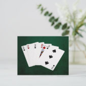 Poker - drei von einer Art - zwei Postkarte (Stehend Vorderseite)