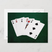 Poker - drei von einer Art - zwei Postkarte (Vorne/Hinten)