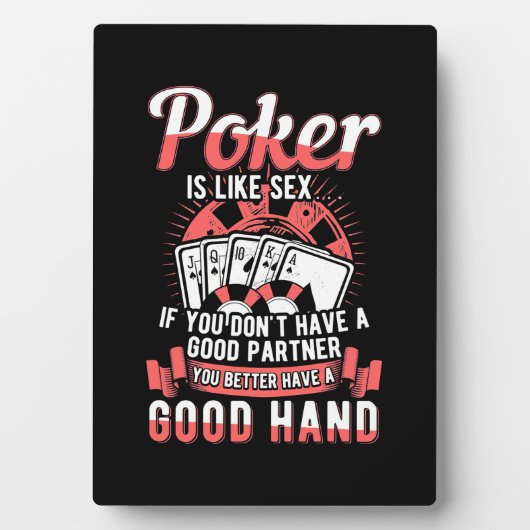 Poker, du hast besser eine gute Hand Fotoplatte (Vorderseite)