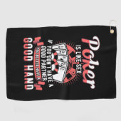 Poker, du hast besser eine gute Hand Golfhandtuch (Horizontal)