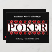 POKER-EINLADUNG - SPIELNACHT EINLADUNG (Vorne/Hinten)