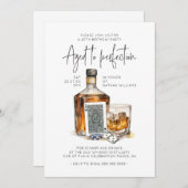 Poker Einladung zum Geburtstag, Whiskey zum Geburt (Vorne/Hinten)