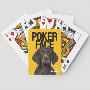 Poker Face Benutzerdefiniertes Hunde-Foto Spielkarten