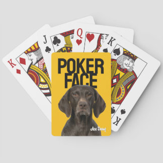 Poker Face Benutzerdefiniertes Hunde-Foto Spielkarten