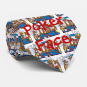 Poker Face Deer Krawatte (Gerollt)