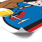 Poker Face Deer Poster (Ecke)