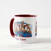 Poker Face Deer Tasse (Vorderseite Links)
