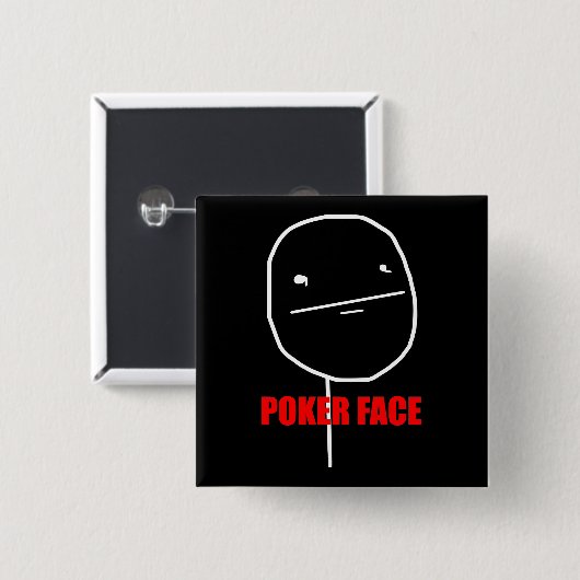 Poker Face Meme Button (Vorne & Hinten)