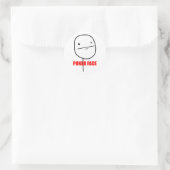 Poker Face Meme Runder Aufkleber (Tasche)