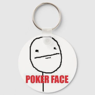 Poker Face Meme Schlüsselanhänger