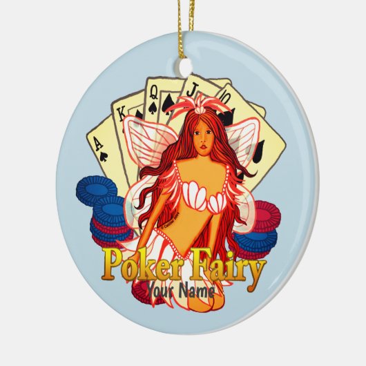 Poker Fairy Keramik Ornament (Links)