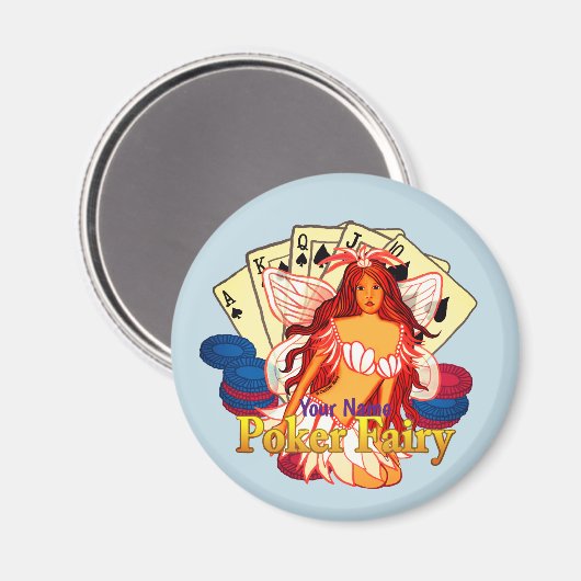 Poker Fairy Magnet (Vorderseite/Rückseite)