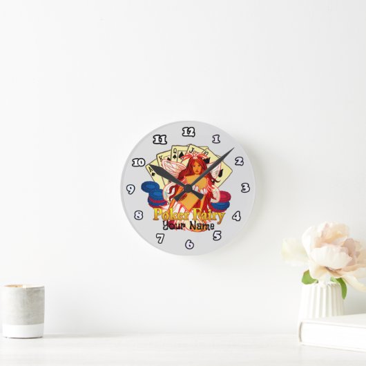 Poker Fairy Runde Wanduhr (Zuhause)