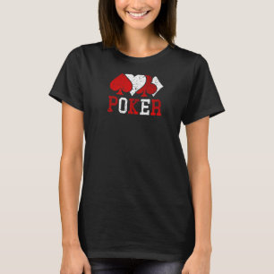 Poker Farben Pik Herz Diamant Kreuz Vintage Poker T-Shirt