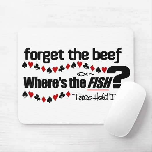 Poker Fischmousepad Mousepad (Mit Mouse)