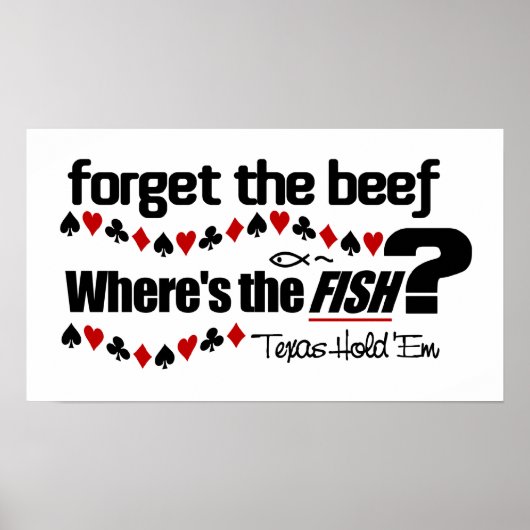 Poker Fischplakat Poster (Vorne)