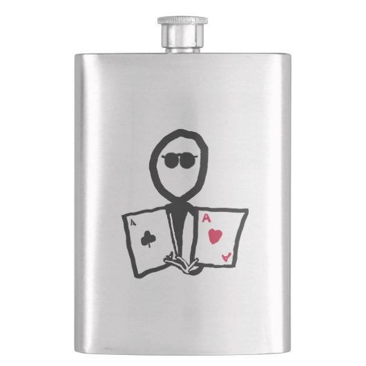 Poker Flachmann (Vorderseite)