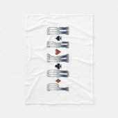 Poker Fleecedecke (Vorderseite)