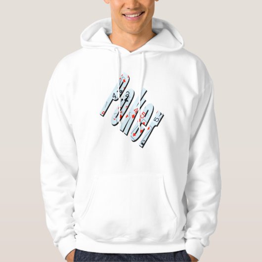 Poker Flush Dimensions Logo Mens White Hoodie (Vorderseite)