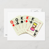 Poker Full House Postkarte (Vorne/Hinten)