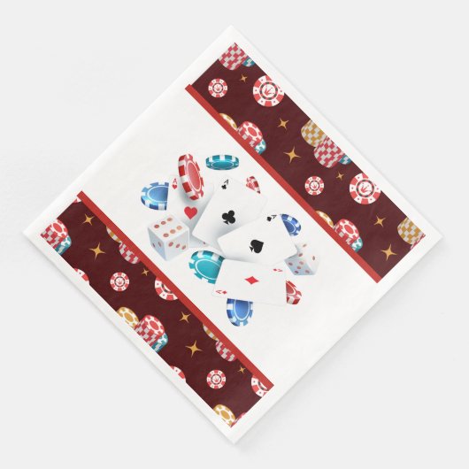 Poker Fun Paper Dinner Napkins Serviette (Ecke)
