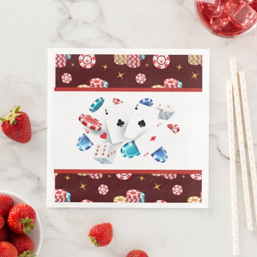 Poker Fun Paper Dinner Napkins Serviette (Beispiel)