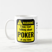 Poker Funny Personalized Warning Kaffeetasse (Links)
