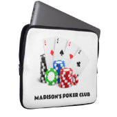 Poker für benutzerdefinierter Text / Casino Laptopschutzhülle (Vorne Rechts)
