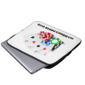 Poker für benutzerdefinierter Text / Casino Laptopschutzhülle (Vorne Knopf)