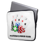 Poker für benutzerdefinierter Text / Casino Laptopschutzhülle (Vorderseite Links)