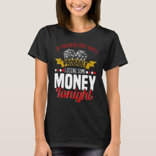 Poker Gambler Bluffing Pot Card Spieler T-Shirt