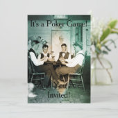 Poker Game Fotograf Einladung Männer 1890 (Stehend Vorderseite)