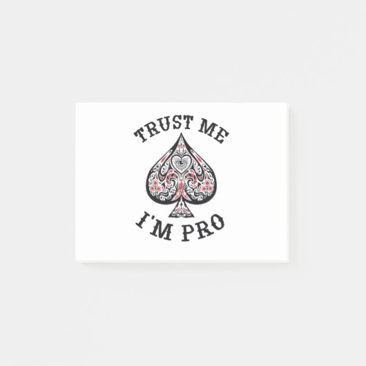 Poker Gamer Funny Quote Design Post-it Klebezettel (Vorderseite)