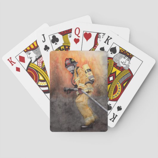 Poker-Geschenk für den Feuerwehrmann für Vater Spielkarten (Rückseite)