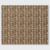 Poker-Gesicht, Gesichtsbläser Geschenkpapier (Flach)